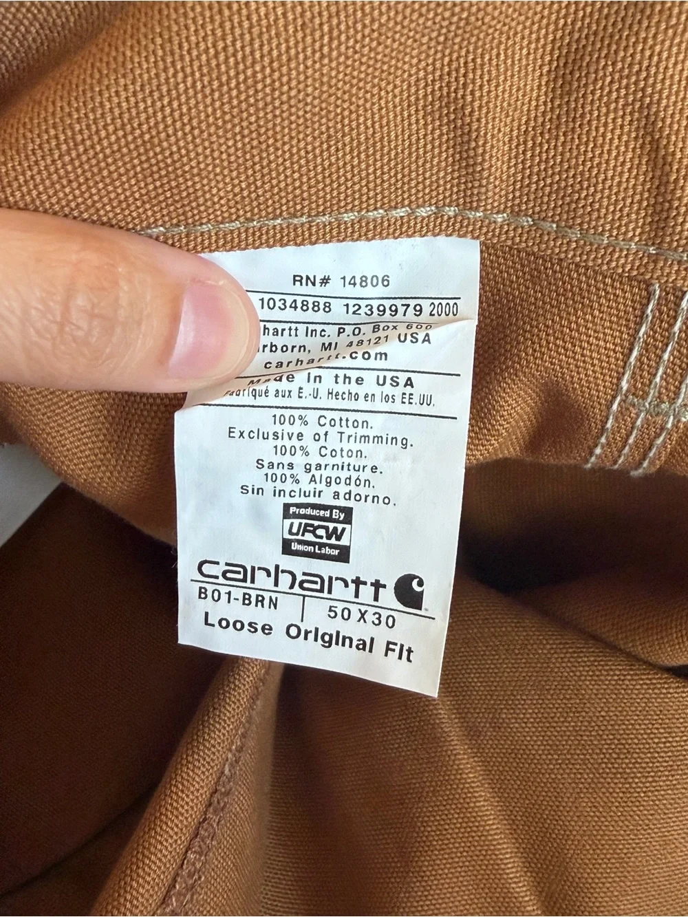 Men's Work Pants - Brown Carpenter Style